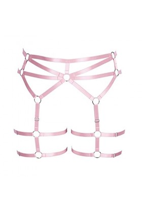 BBOHSS Body Harness Plus Size Punk Jarretière de jambe Lingerie Cuisse Bas gothique Carnival Accessoires 12 couleurs, noir a,