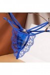 UOWEG sous-vêtements Thong Pants Briefs Sexy Ladies Femmes Thong Dentelle Culottes Lingerie Déchirable Blue, One Size 