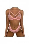 Lingerie Femme Sexy Ensemble Homme Sexy Hot y*2k Mesdames Sexy Lingerie Teddy Cils Dentelle Rose Sexy Lingerie Pantalon Sexy 
