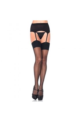 Leg Avenue Grande Taille 2 Pièces Bas Plus Porte-Jarretelles "Silhouette Divine" Noir Plus Size