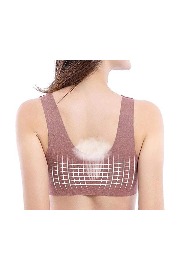 iYmitz Soutien-Gorge de Sport réglable à Fermeture Frontale Extra-élastique Respirant pour Femmes Lingerie Bandage Sexy