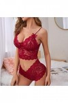 Ensemble Soutien Gorge et String Femme 2 Pièce sous-Vetements Dentelle Vêtements De Nuit Erotique Lingerie Sexy Ensemble Sexy