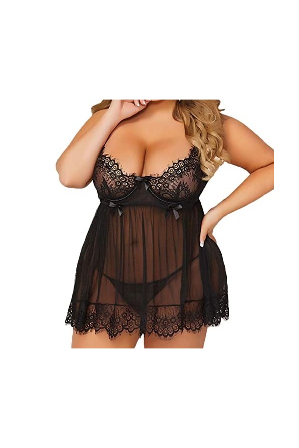 Lingerie Femme Sexy Ensemble Homme Sexy Hot y2*k Vêtements de Nuit Femmes Vêtements de Nuit Bowknot Robe sous-vêtements Linge