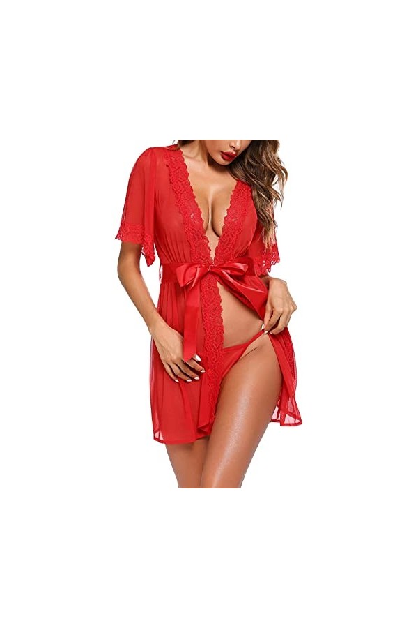 Lingerie Femme Sexy Ensemble Homme Sexy Hot y26k Womens Large Sexy Lingerie Lace Sexy Nightdress Solid Color Home Pyjamas Min