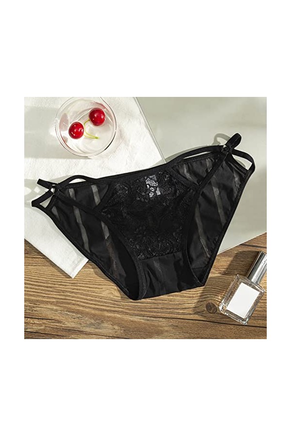 Culotte Dentelle Sexy pour Femme sous Vetements Sexy à Taille Basse Minceur Amincissante Culottes Culotte Triangle Sexy en Ma