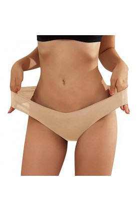 Culottes pour Femme Couleur Unie Pantalons Triangle Stretch Slips en Pur Coton et Soie Shorts Taille Haute Coquine Hot Absorb