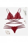 Vêtements De Nuit Femme Sexy Lingerie Sexy Ensemble Dentelle Ensemble Soutien Gorge et String Erotique sous-Vetements 2 Pièce