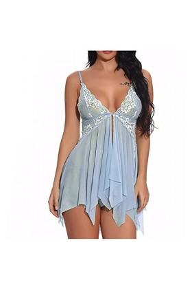 Générique Chemises De Nuit Sexy Femme sous-VêTements Amusants pour Femme Sexy Dentelle Maille Voir à Travers Les sous-VêTemen