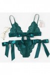 Lingerie Erothique Sexy, Femme avec Nœud Papillon en Trois Points Et Combinaison Deux Pièces Fendue Body Sexy Érotique Mini J