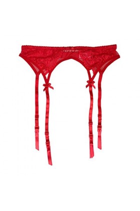 TVRtyle S512 Dentelle Clips Métal Sexy Jarretière Ceinture Bas Sexy S512 - Blanc - Small