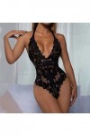 Générique Lingerie Sexy, Femme Nuit Lace Hollow Halter Strap See-Through Nuisette Pyjama String Sexy Hot Lingerie De Pute Ouv
