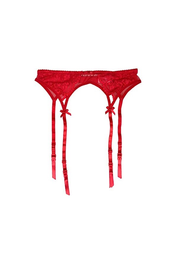 TVRtyle S512 Dentelle Clips Métal Sexy Jarretière Ceinture Bas Sexy S512 - Blanc - Small