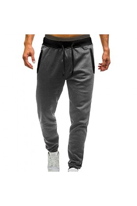 Dinnesis Sports Jogging avec Poches Élastique Mid Casual Pantalons Taille Stable Homme Pantalon de Randonnée Homme Pantalon, 