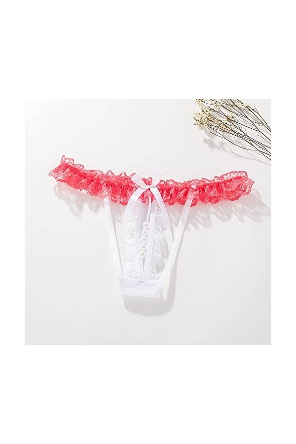 String Ouvert à lentrejambe Femme Culotte Tanga Sexy Patchwork Culottes Femmes String Ouvert Femmes Dentelle String Culotte 
