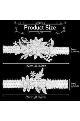 Lot de 2 jarretières de mariage, jarretières de mariage, jarretières pour mariées, femmes, jarretières en dentelle, faites à 