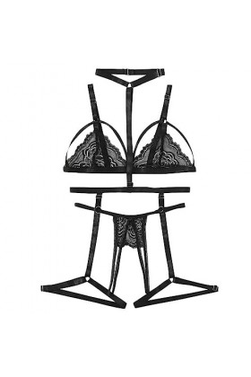 Lingerie Thong avec dentelle pour femmes Sous-vêtements en coton Sous-vêtements pour femmes Robe de charme Lingerie Lingerie 