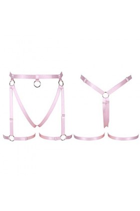 Harnais punk pour femme, porte-jarretelles, sangle, bas de jambe, bas de corps, lingerie harajuku, gothique, Halloween, danse