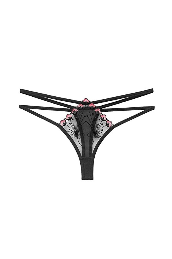 Culotte Dentelle Sexy pour Femme sous Vetements Culotte Femme Taille Basse Soie sous-vêtements Culotte de Décoration Florale 