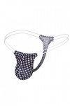 ADMAY 2023 New y2.k Style Lingerie Hommes Plaid Imprimé Respirant Léger Taille Basse Sexy sous-Vêtements Thong Briefs Robe Gr