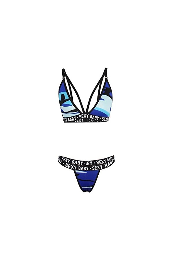 Ensemble Soutien Gorge et String Femme Erotique sous-Vetements Dentelle Lingerie Sexy Ensemble 2 Pièce Vêtements De Nuit Sexy