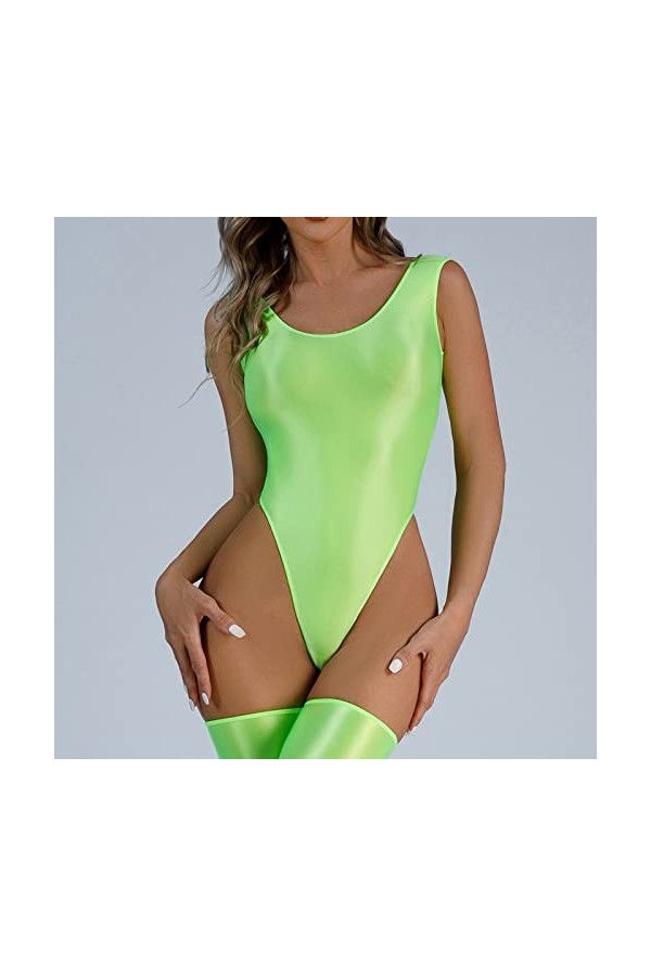 Lingerie Sexy Transparente en T Entrejambe pour Femme Ensemble Sexy Hot Green, M 