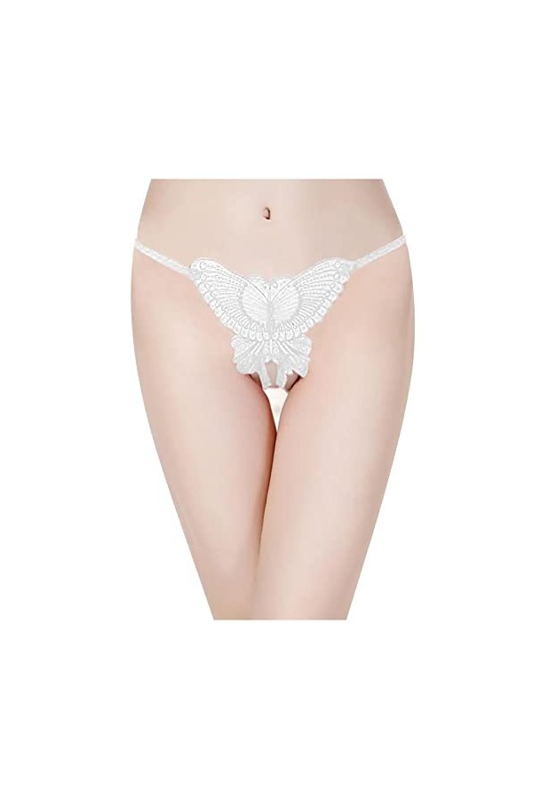 UOWEG Culotte en Dentelle String Couleur Sexy pour Femmes Mode Transparente intimes Solides Lingerie Coquine Sexy Transparent