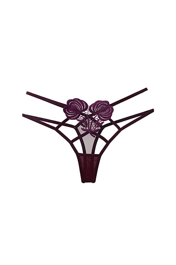 Culottes Dentelle pour Femme Ouvert Slips Confortable Sexy Coquin Transparente Tanga Shorties Sexy Culotte Couleur Unie Culot