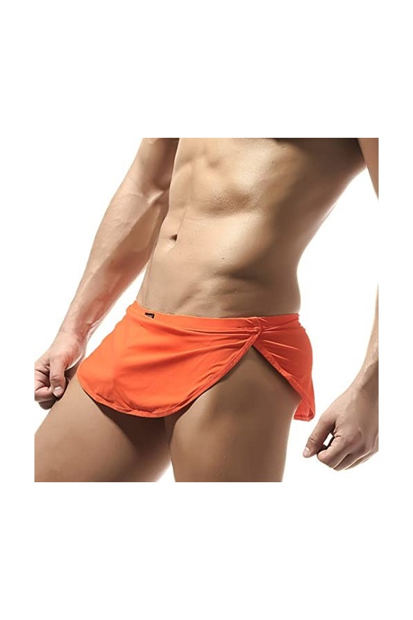 Knickers Ride Up Sous-vêtement sexy pour homme, Orange, L