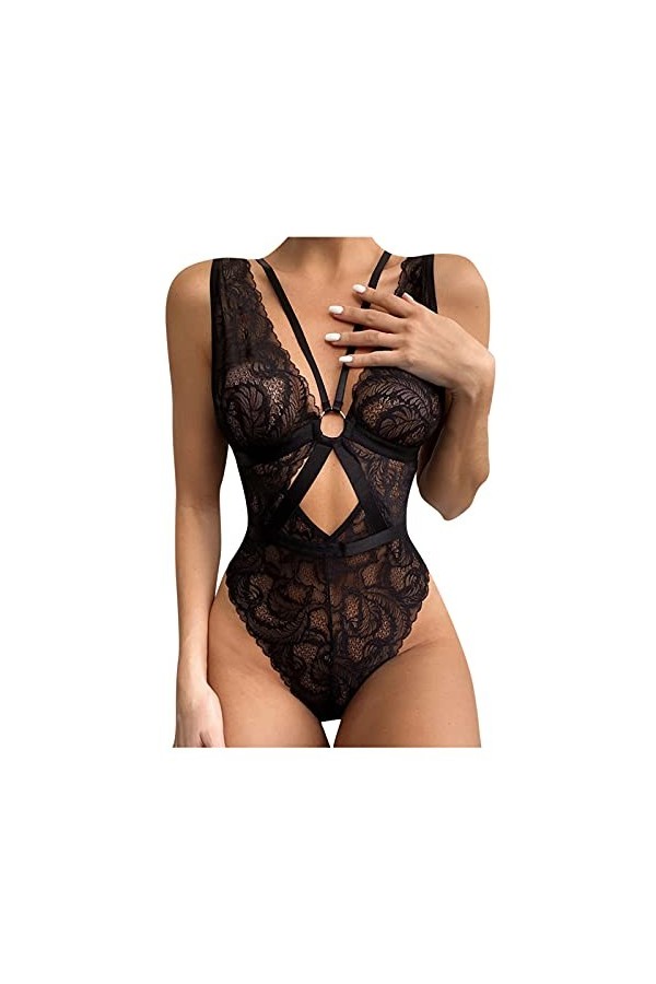 Lingerie Femme Sexy Ensemble Homme Sexy Hot y.2k Lingerie Anneau vêtements de Nuit Dentelle sous-vêtements Mode Pyjama Acier 