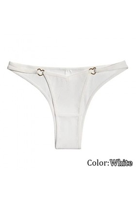 Pantalons Triangle pour Femme Stretch Slips en Pur Coton et Soie Culotte Taille Haute Shorts Couleur Unie Elegant de Absorban