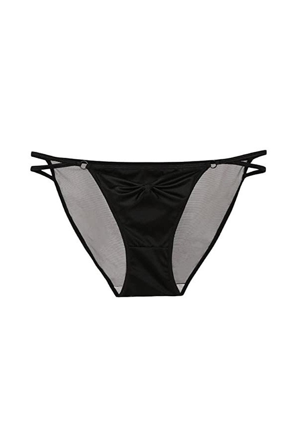 Shorts pour Femme Taille Haute Slips Stretch Pantalons Triangle Couleur Unie Culottes en Pur Coton et Soie Sexy Elasticité Gr