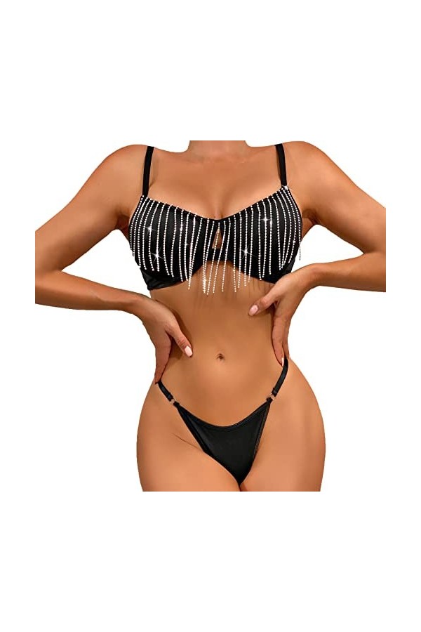 Nuisette Dentelle Femme Femmes Lingerie Faux Cuir Teddy Body Sexy Onepiece Set Bandage Exotic Nightwear Nuisette Femme Blanch