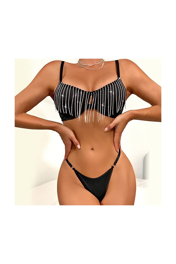 Nuisette Dentelle Femme Femmes Lingerie Faux Cuir Teddy Body Sexy Onepiece Set Bandage Exotic Nightwear Nuisette Femme Blanch