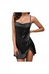 Lingerie Femme Sexy Ensemble Homme Sexy Hot y20k Cow Femmes Soie Robe Sexy Mini Strap sous-vêtements de Nuit Nuit Cou Satin D