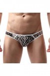String Homme Sexy Hot Dentelle Slips Boxer Sous-vêtements Sexy de couleur unie pour hommes en Nylon taille basse sous-vêtemen
