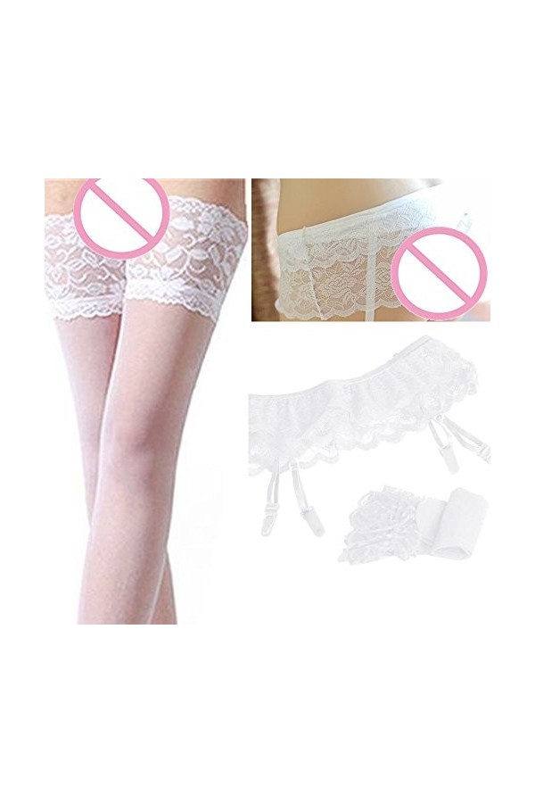 Générique Jarretière souffleuse sous-vêtements Sexy Femmes Ceinture de Dentelle Thigh-Highs Vêtements De Nuit