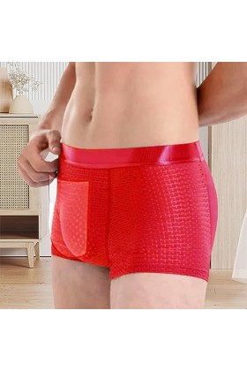 TLM Toys Culotte en Soie glacée - Boxer rembourré Respirant pour Hommes | Boxer Sexy, Boxer Élastique pour Homme, Boxer en So