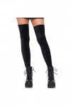 Leg Avenue 6346 Bas Opaques en Velours Noir Tu Eur 34-38
