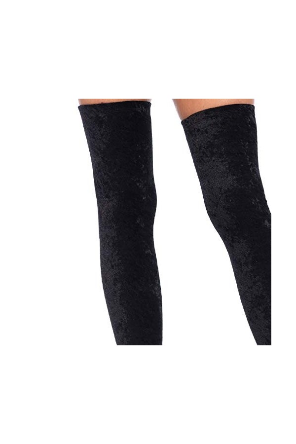 Leg Avenue 6346 Bas Opaques en Velours Noir Tu Eur 34-38