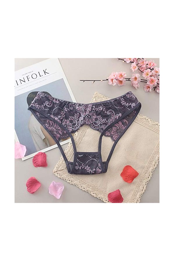 Femmes Culotte en Dentelle Stretch Slip Femme Couverture Complète Culotte Invisible Sexy Sexy Femmes Culottes À Nœud Taille B