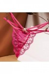 UOWEG sous-vêtements Thong Pants Briefs Sexy Ladies Femmes Thong Dentelle Culottes Lingerie Déchirable Hot Pink, One Size 