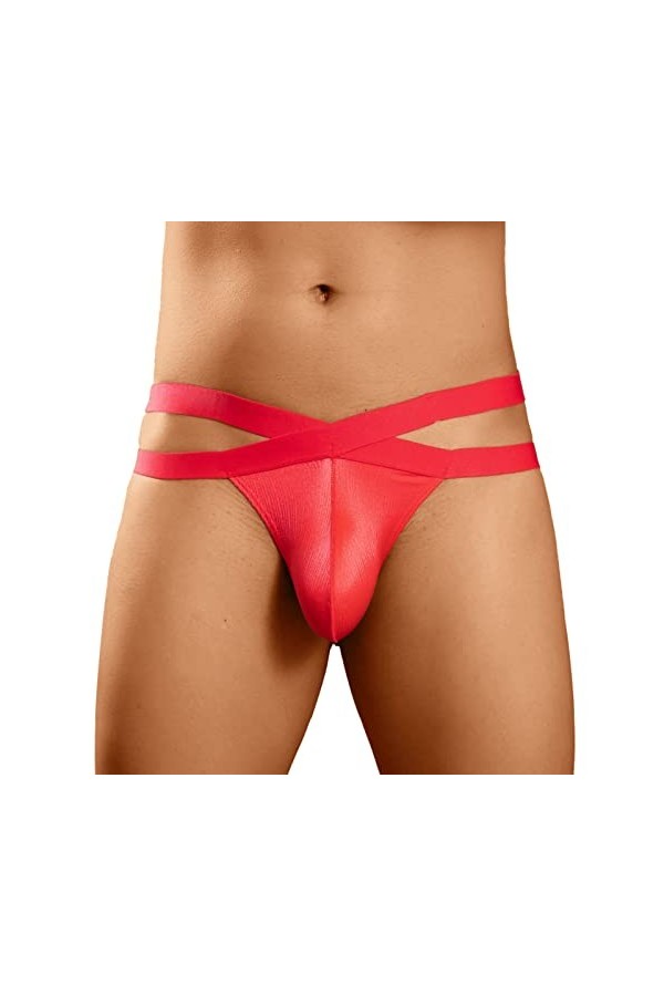 Sous-vêtements sexy en coton pour homme - Sexy et respirant, rouge, XXL