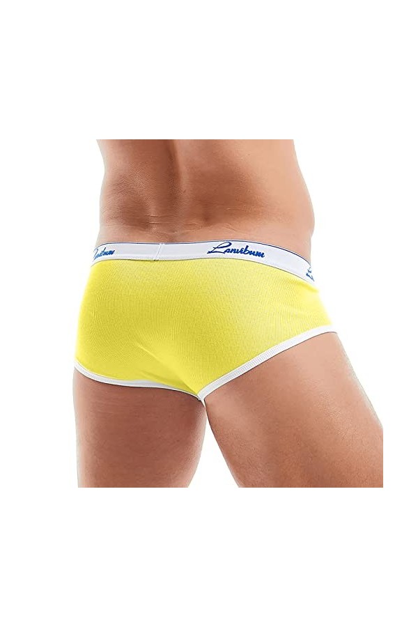 Sous-vêtement sexy pour homme, jaune, M