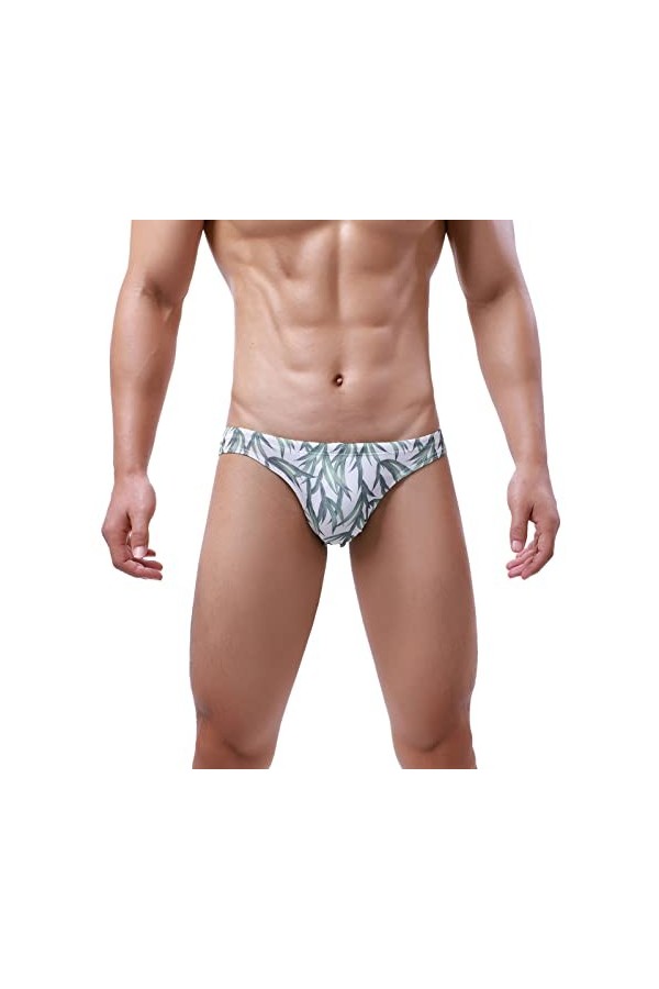 Knickers Sexy Ride Up Sous-vêtements en caoutchouc pour homme, Vert armée., M