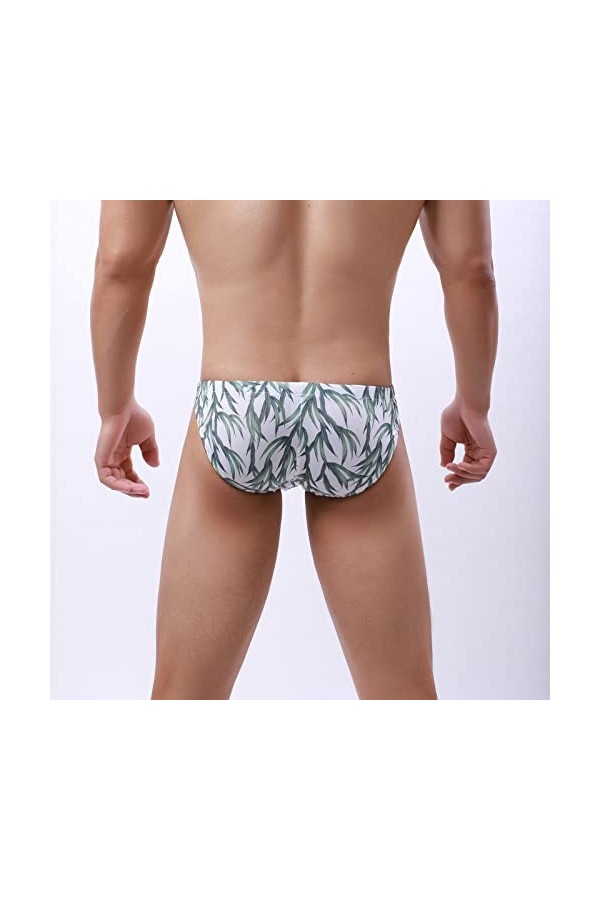 Knickers Sexy Ride Up Sous-vêtements en caoutchouc pour homme, Vert armée., M