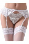 Lidogirl Femme Bretelles en Dentelle Lingerie Cuisse Bas Bas avec Porte-jarretelles