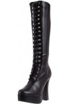 Pleaser Electra-2023, Bottes hautes classiques non doublées femme, Noir - Nero Blk Str Faux Leather , 40 EU