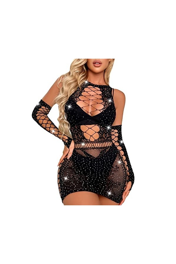 Lingerie Femme Sexy Ensemble Homme Sexy Hot y*2*k Sexy résille Filles Sexy Sexy Robe Femmes Sexy sous-vêtements Robe Couleur 
