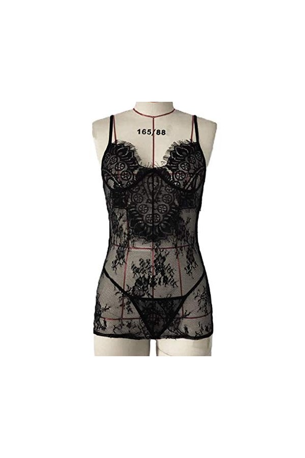 Lingerie Femme Sexy Ensemble Homme Sexy Hot y25k Black Thong Sleepwear Sexy Dress Lingerie Set Dentelle Pyjama de Nuit sans D