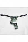 Slip en Maille tricotée Taille Basse Respirante Sexy de Couleur Unie pour Hommes Tenu Sexy Coquin Homme 0927thBD-Green, M 
